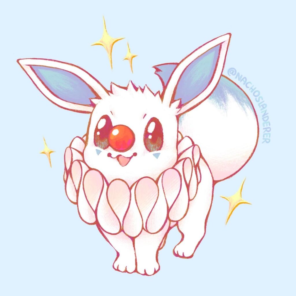 I saw this post and had to draw clown eevee ❤️ (OC)