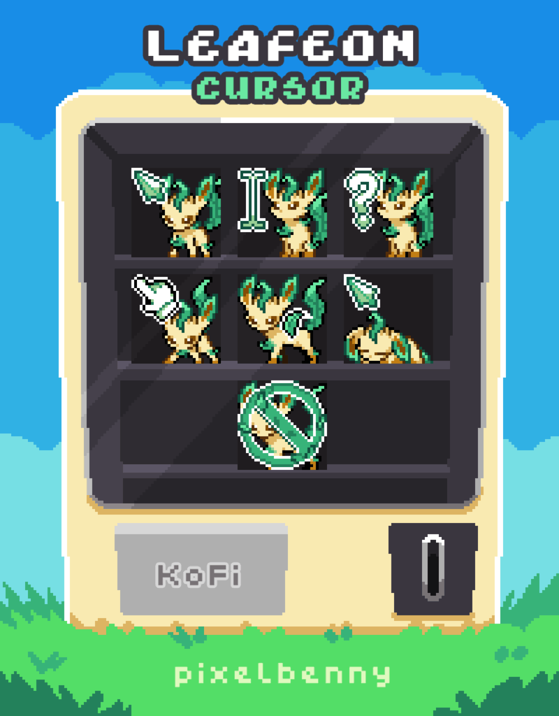 Animated Leafeon mouse cursor [OC]