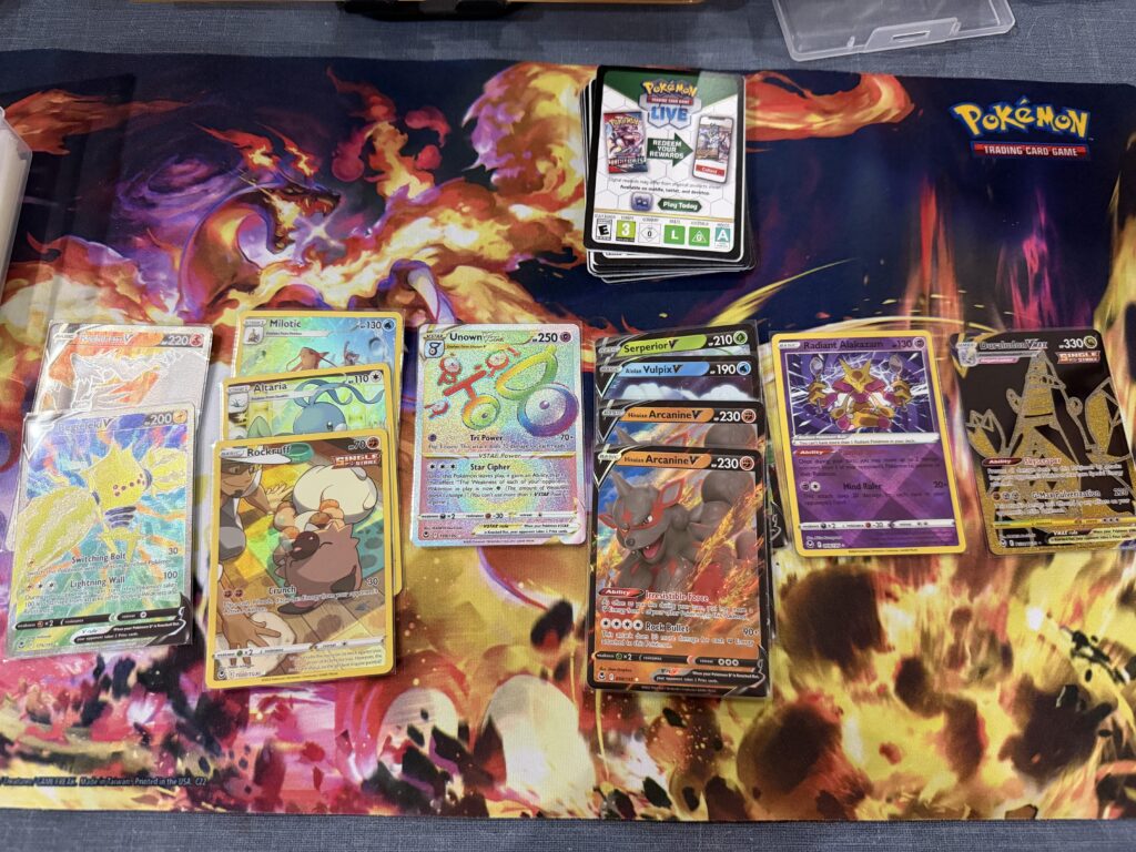 Christmas Pulls from an Inner Case of 24 Silver Tempest sleeved boosters!