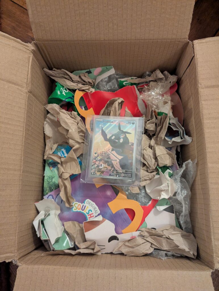 My partner gifted me a trubbish today and made him a very comfortable home