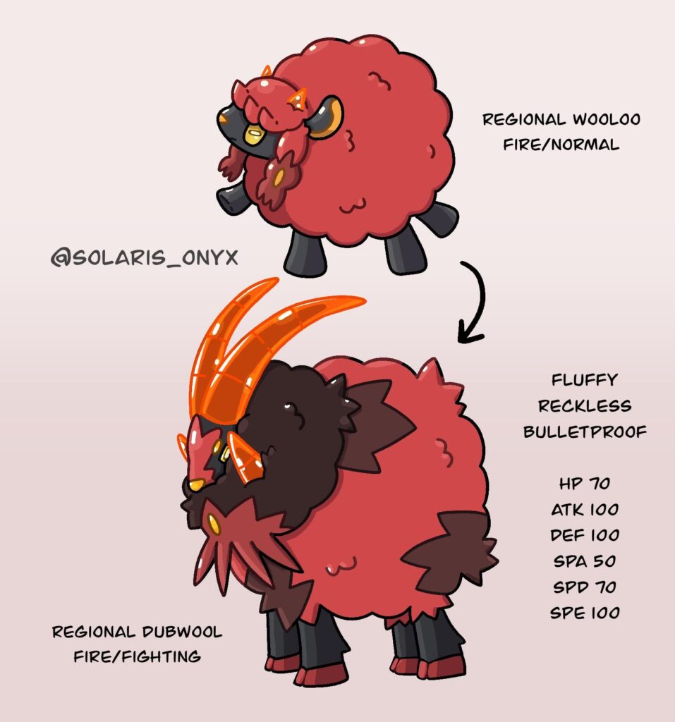 Fiery Wooloo and Dubwool