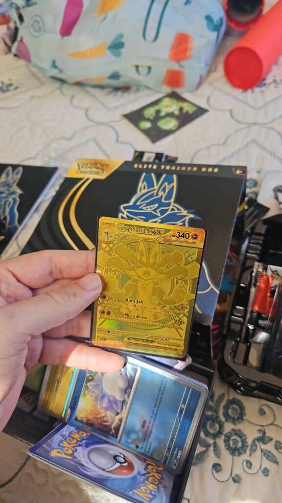 Pulled the gold Mega Lucario today from an ETB!