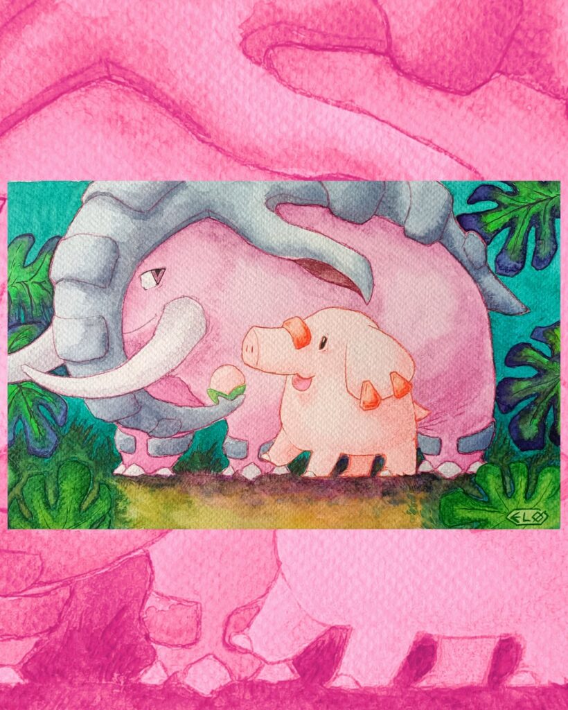 [OC] Pinkan Phanpy watercolor