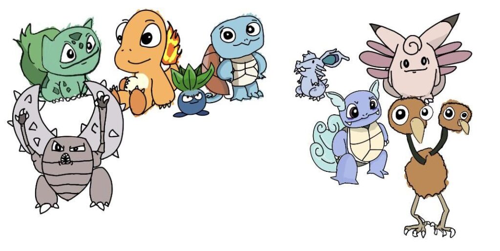 Haven’t drawn in years but I’ve been doodling a few different Pokémon every night, eventually will do all the original 151. Here’s the first week. [OC]