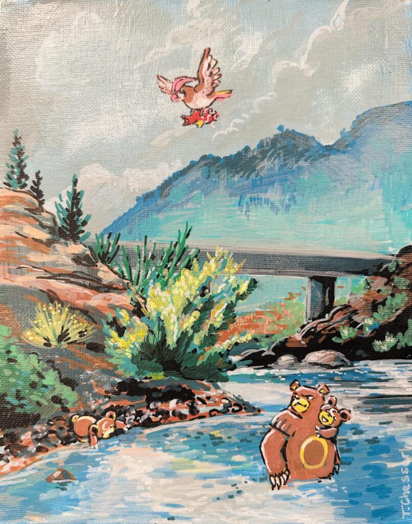 Meanwhile, at the river.