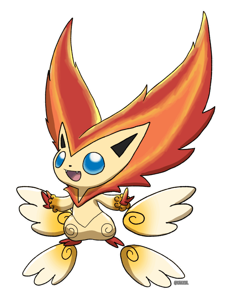 Con todo esto de Pokémon Legends Z-A y el regreso de las mega evoluciones quise inventar algunas, empezaré por este mega victini