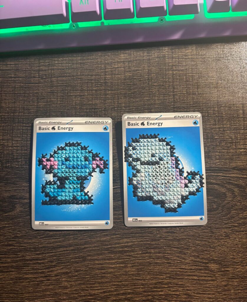 Needle point Wooper and Quagsire