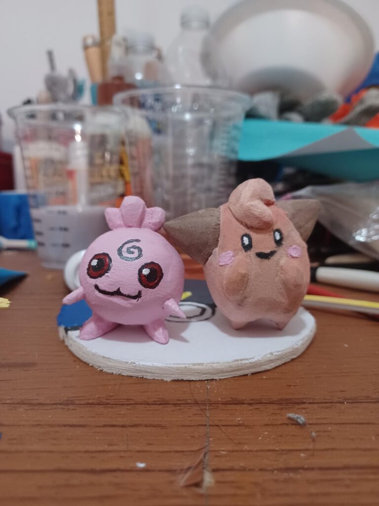 Wooden igglybuff and cleffa (26&27/ 100)