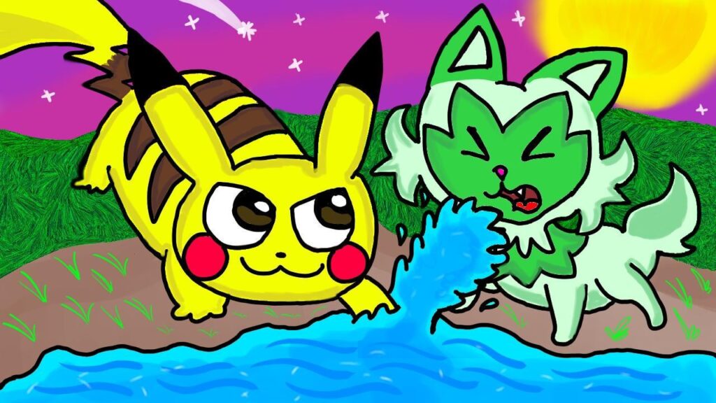 Me and my friend as our favorite Pokemon