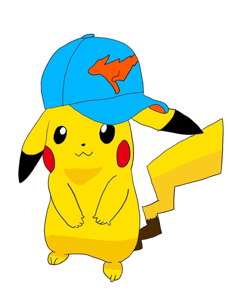 Peakychu inspired me to draw Pikachu wearing a hat.