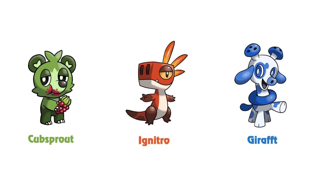 A group of new starters for a potential region based on the Chugoku Region of Japan!