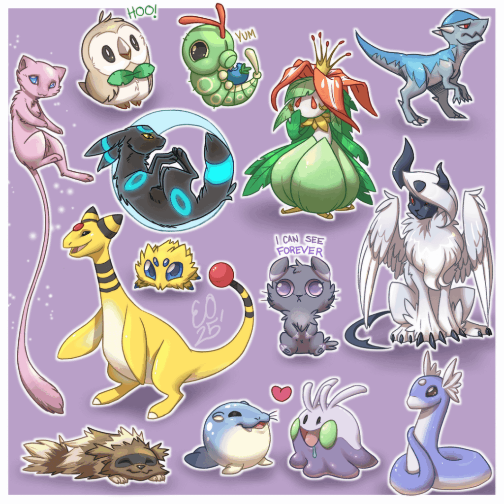 (OC) And a few more pokedoodles