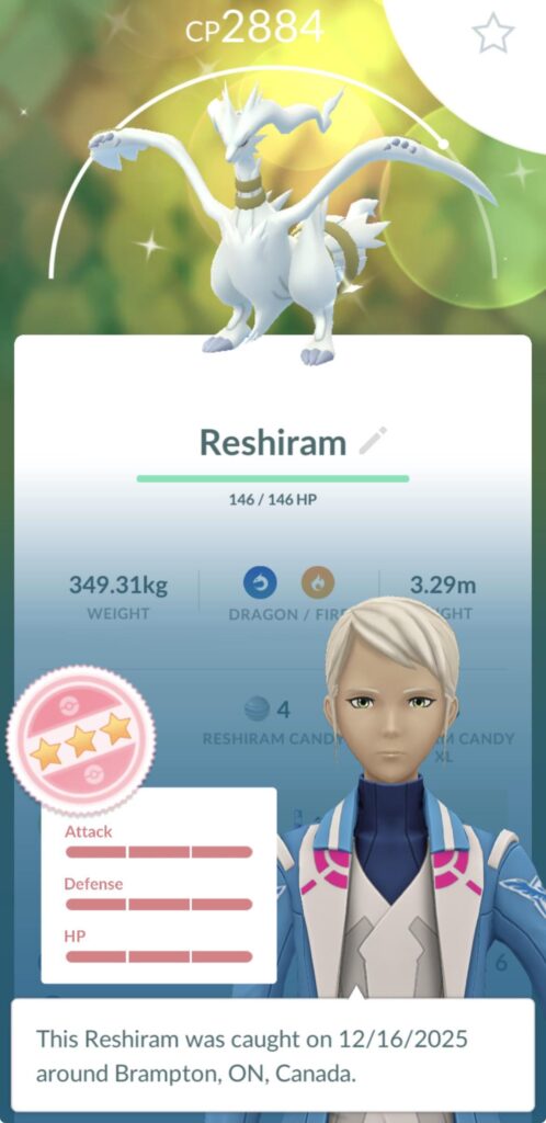 Shiny Hundo Reshiram 😍