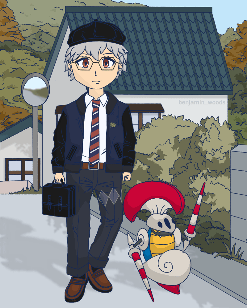 [OC] Escavalier and me chilling and walking home - Fanart