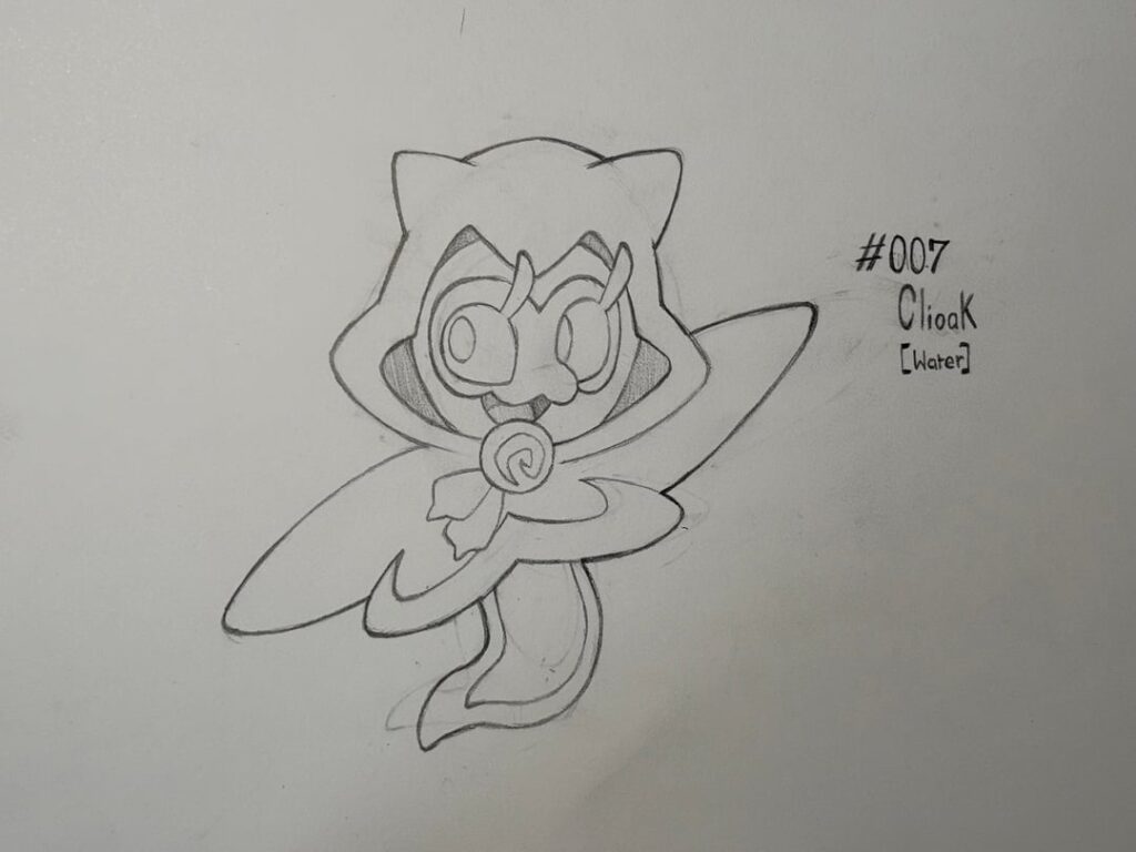 Final Update (Before Digital Versions) of my water type starter for my African region: Swipe for its evolution and picture references. Read description for dex entries.