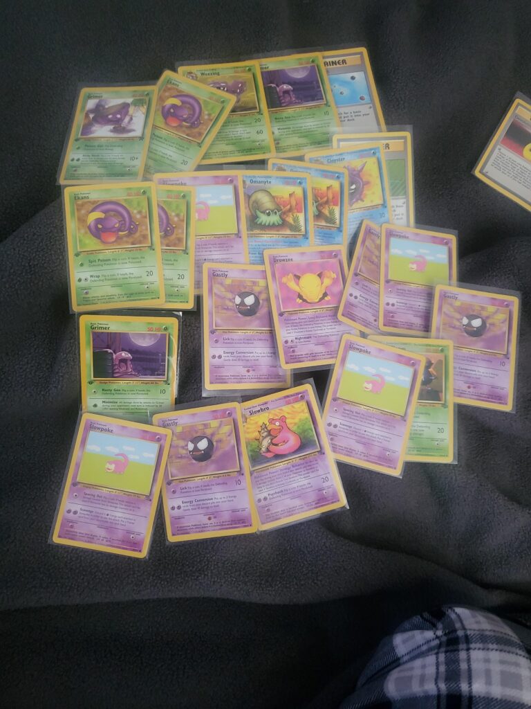 My sister and mom sold 3 giant totes of my cards.