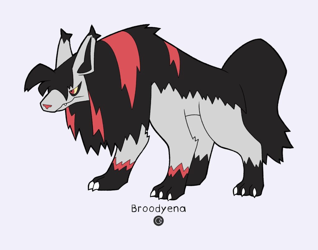 Mightyena evo that listens to anime AMVs (OC)