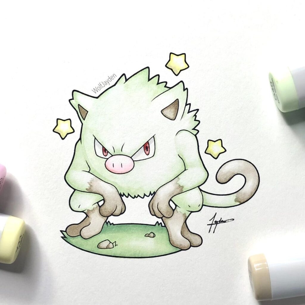 Mankey & Primeape drawings I've done! [OC]