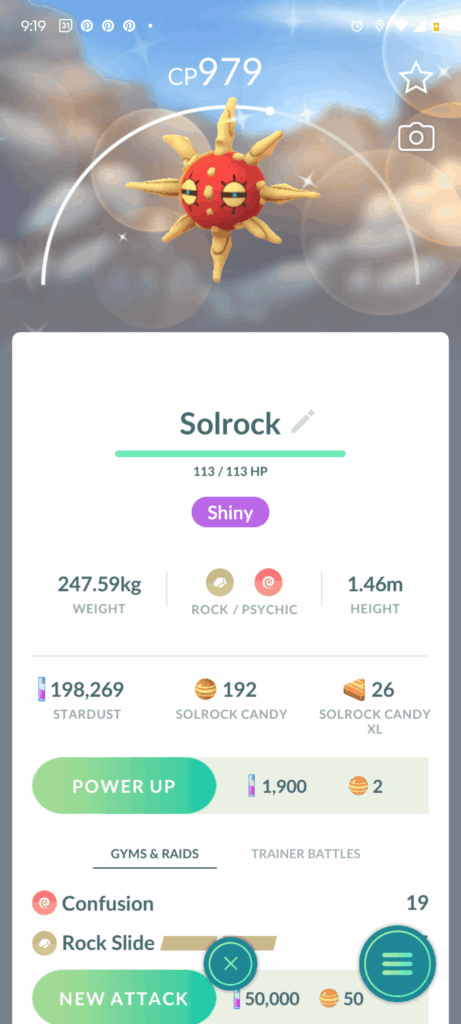 Ended up getting really lucky only had to do on research task to get shiny Solrock