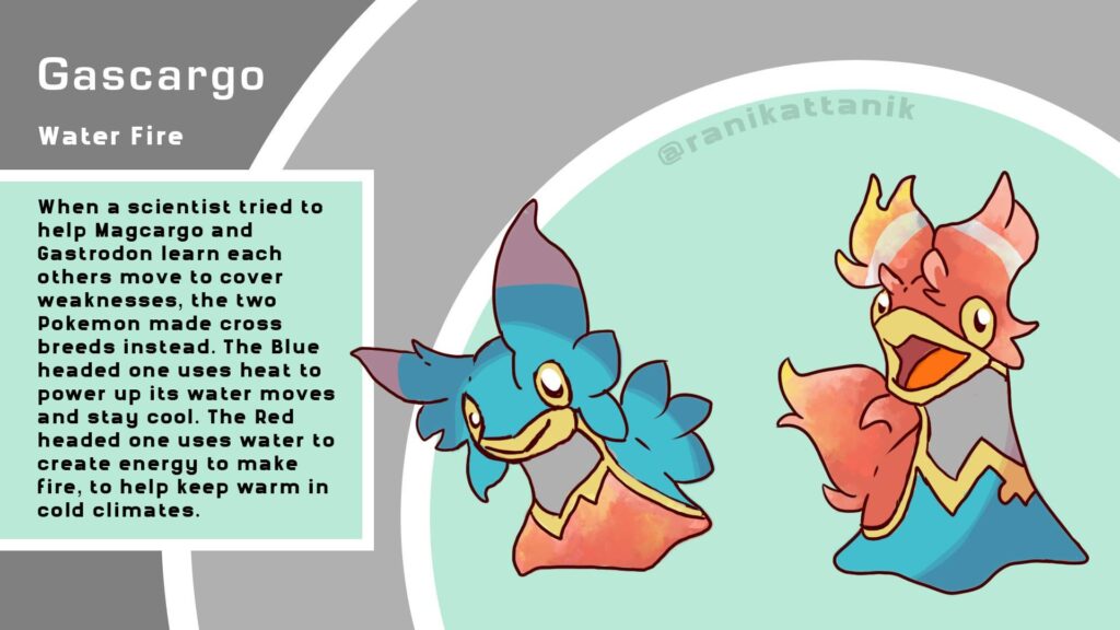 Shellos and Slugma hybrid fakemon