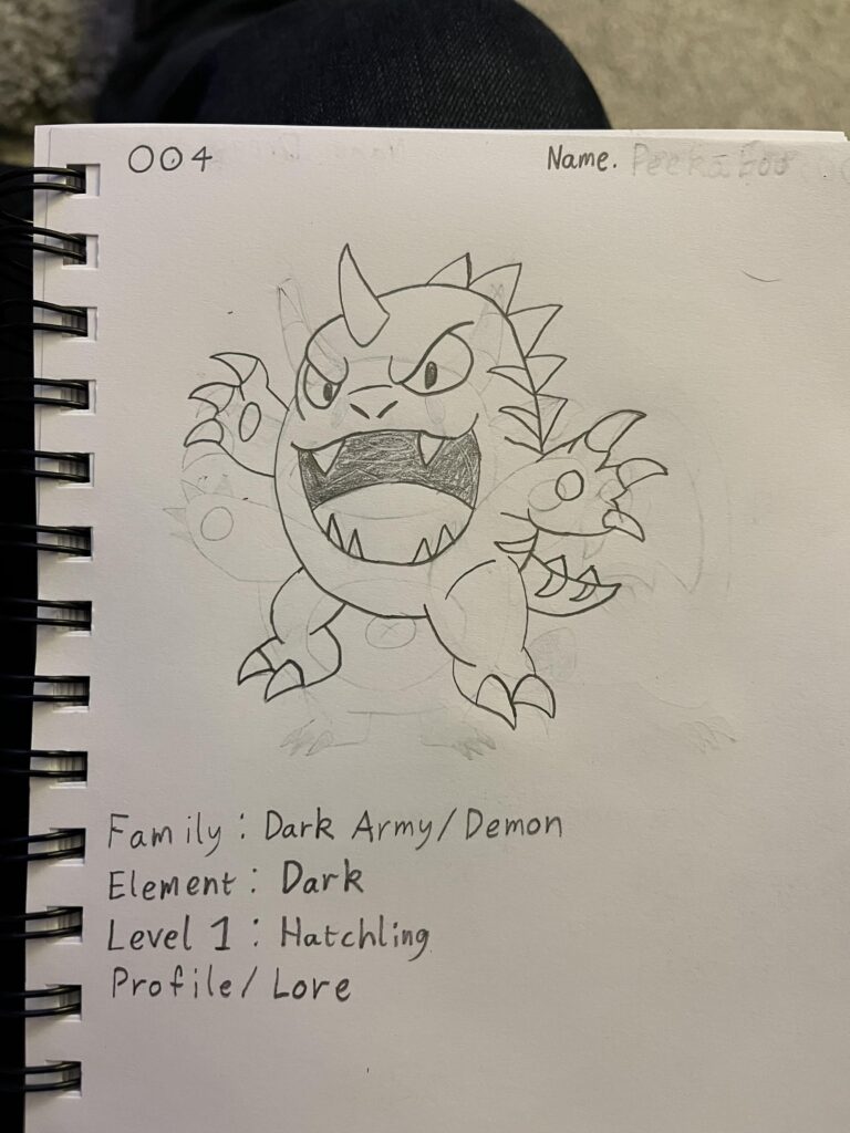 Looking for some help with a fakemon drawing it’s the claws and needs help with a name too