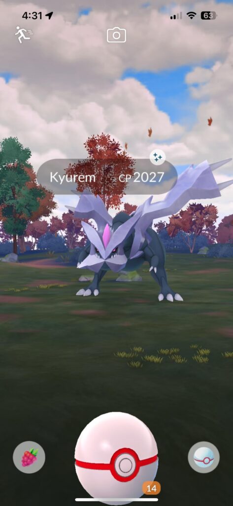First and only kyurem raid and I got the shiny, almost perfect stats too