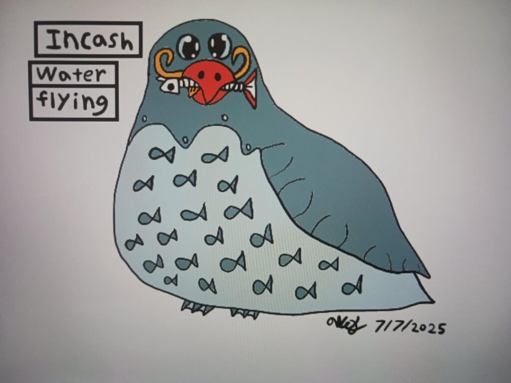 I gave my Inca tern fakèmon an evolution thanks to the inspiration given to me by @Vaehtay3507