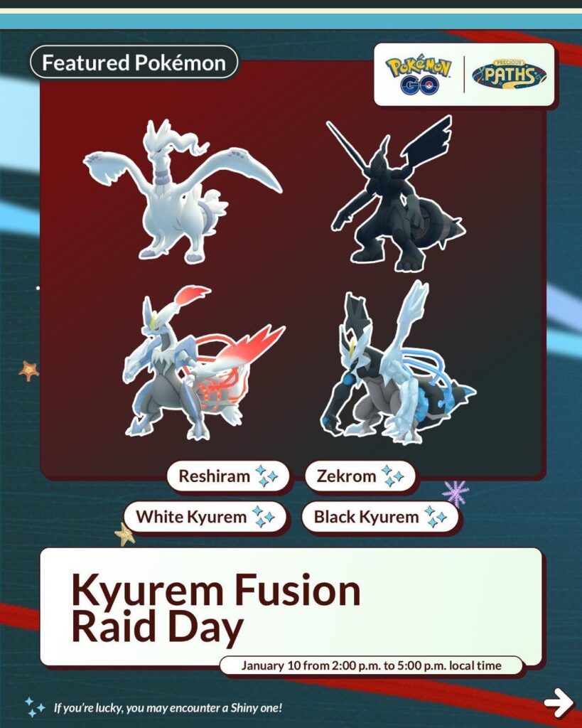 Kyurem Fusion Raid Day Niantic Infographic