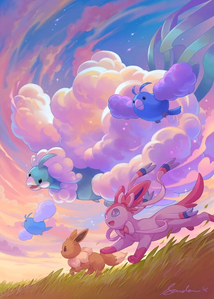 Harmony - Mega Altaria and Sylveon fan art (OC)