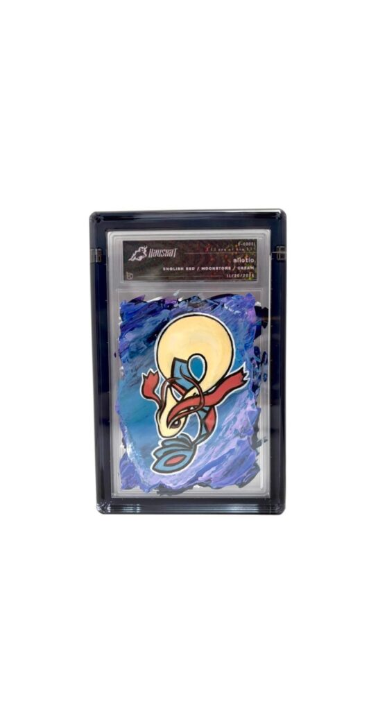 my first original hand-painted acrylic art card: MILOTIC!