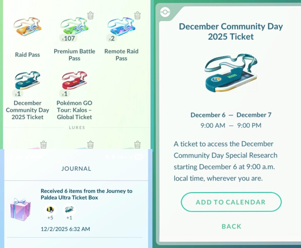 Purchasing Journey to Paldea ultra ticket box from webstore Instead gives the community day ticket