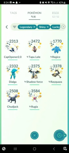 im tryng to get every shiny legendary, heres what i have so far