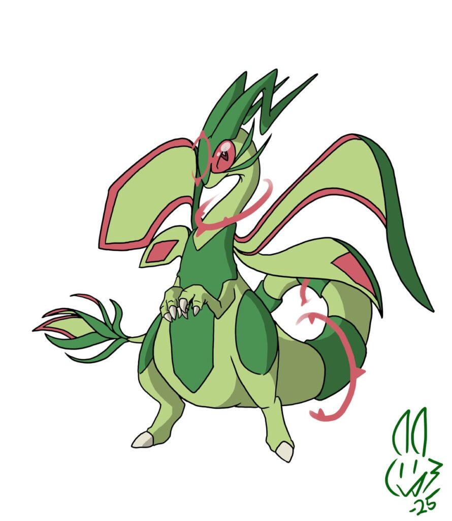 [OC; Art by Me] Mega Flygon, Mega Lokix, Mega Clawitzer