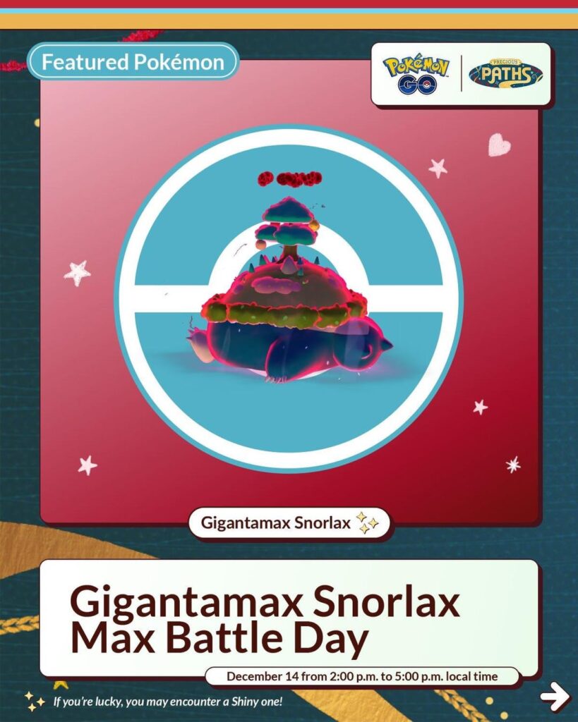 Gigantamax Snorlax Max Battle Day Niantic Infographic