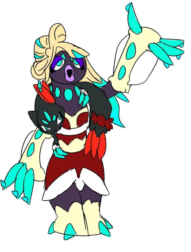 Sketches for a Jynx evolution "opyaru" and a Mimikyu evolution "disgoid'