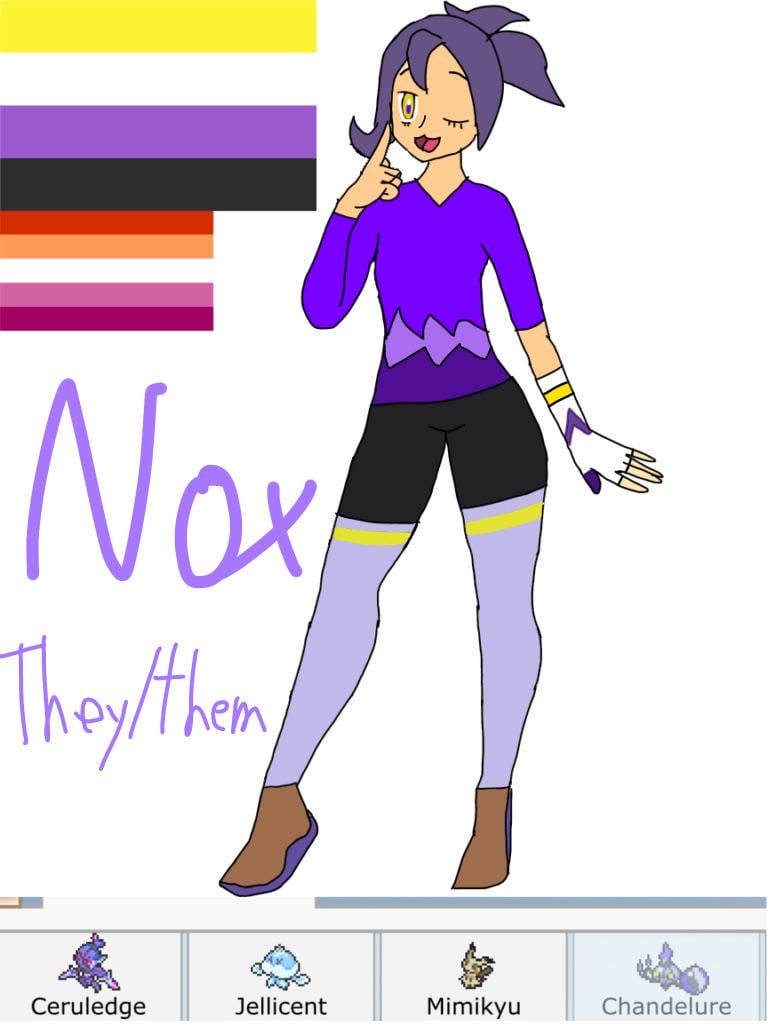 My new pokemon oc (they are a redesign of another character, just wanted to change name and add more detail)