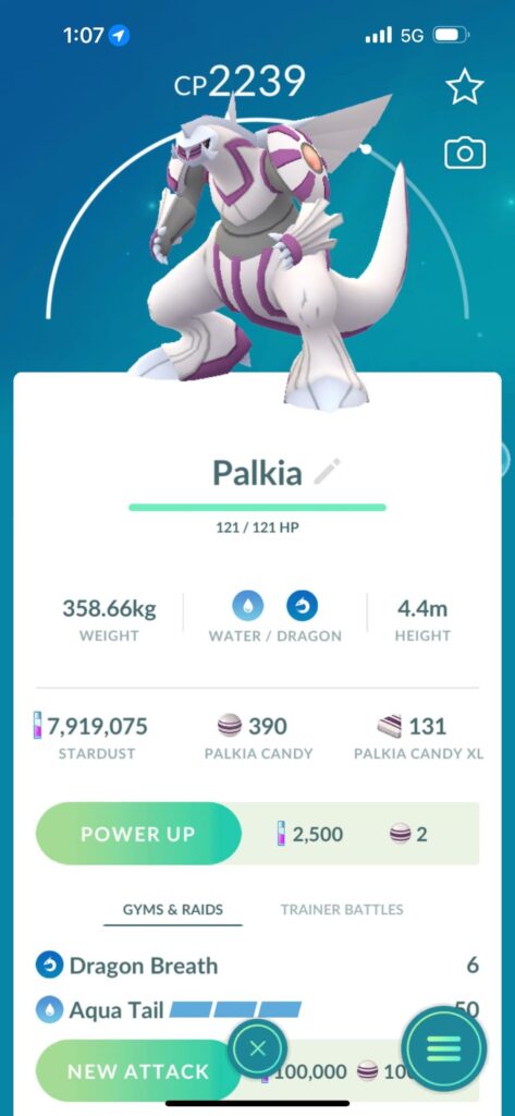 No background on gopass Palkia?