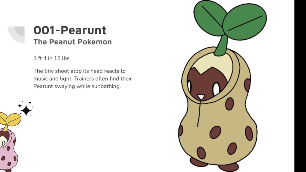 Turned the scrapped Peanut Pokemon into a starter
