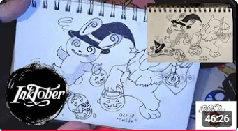 Inktober Collide & Spinda & Hypno - Full Live Drawing Episode 16