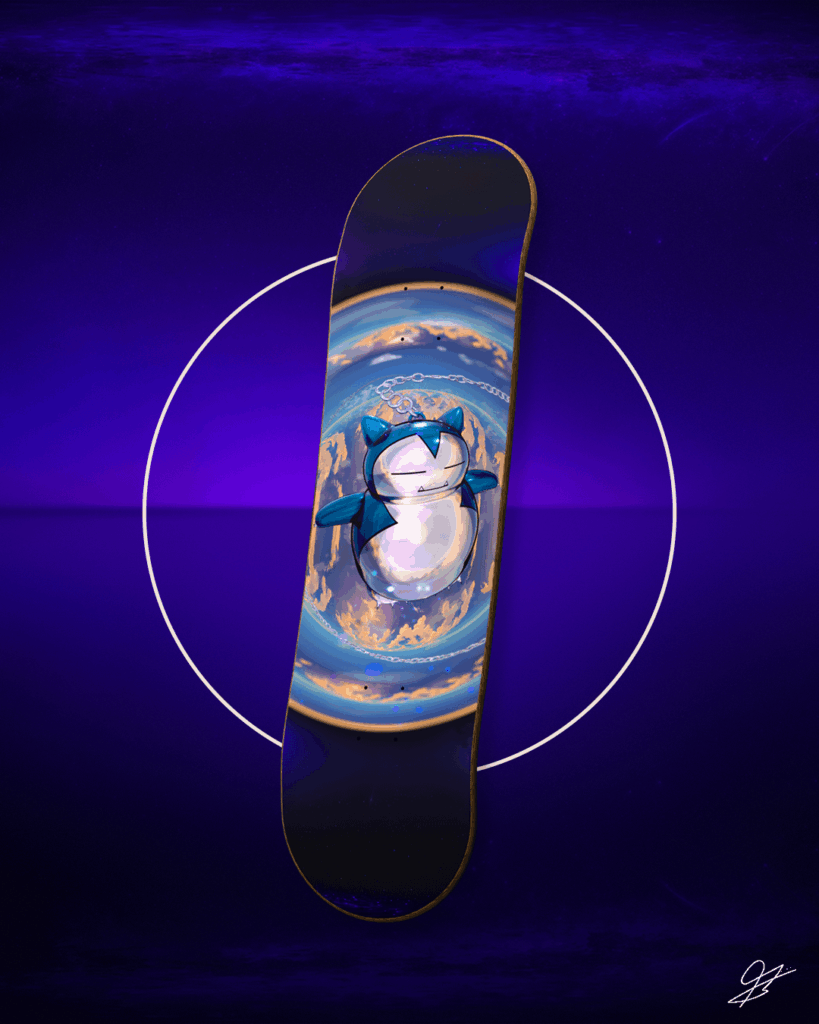 Snorlax skate deck design