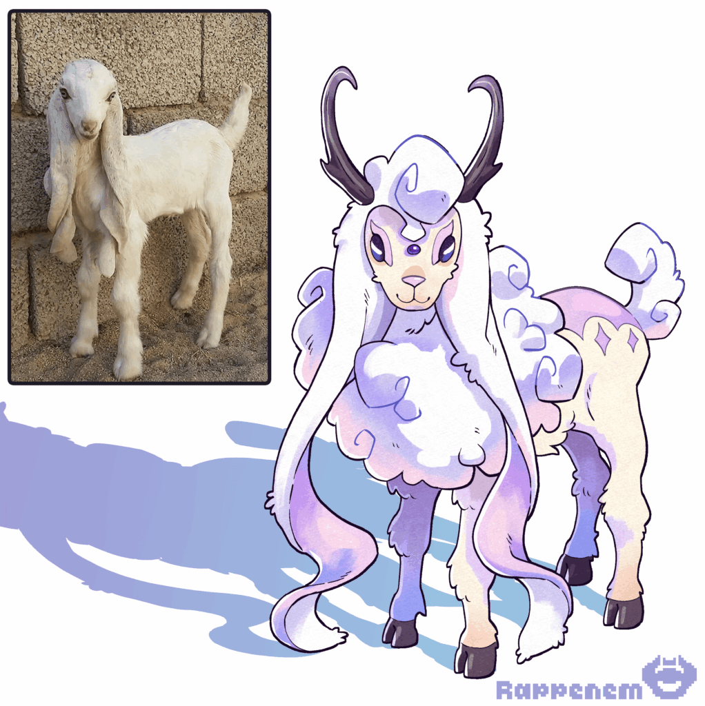 Tried making a Damascus goat inspired design