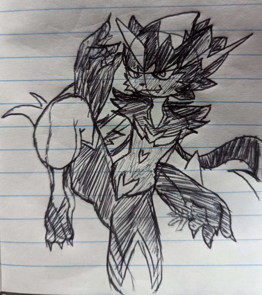 Heard news about Mega Zeraora and HAD to draw it!!