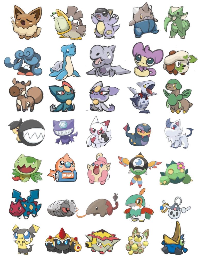 I made the terrible mistake of designing too many baby Pokémon from my TikTok comments 🥚 (swipe for a sudosuprise) 👀 [OC]