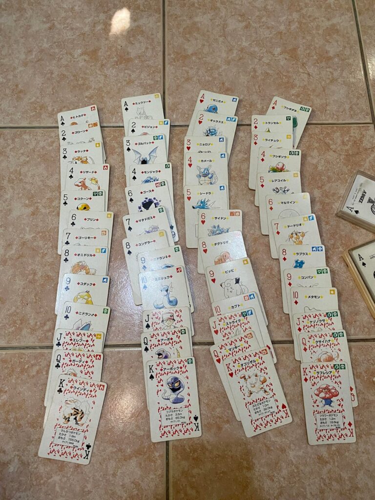Japanese pokemon playing cards