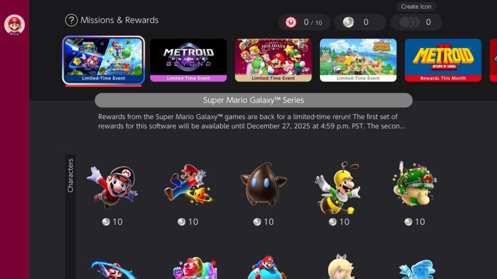 Super Mario Galaxy 1 + 2 NSO icons are now available again