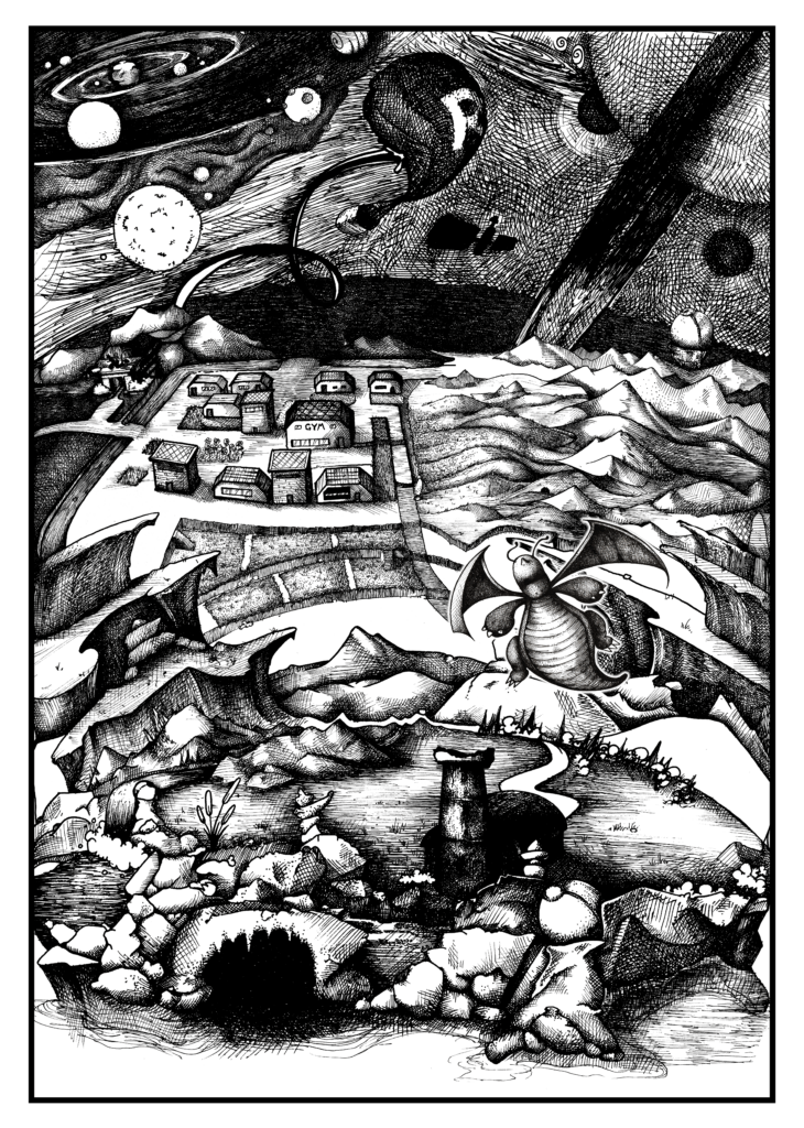 The Final Piece--149, Massive Dragonite Poster.....Roughly 7x10feeeeeet!@300ppi