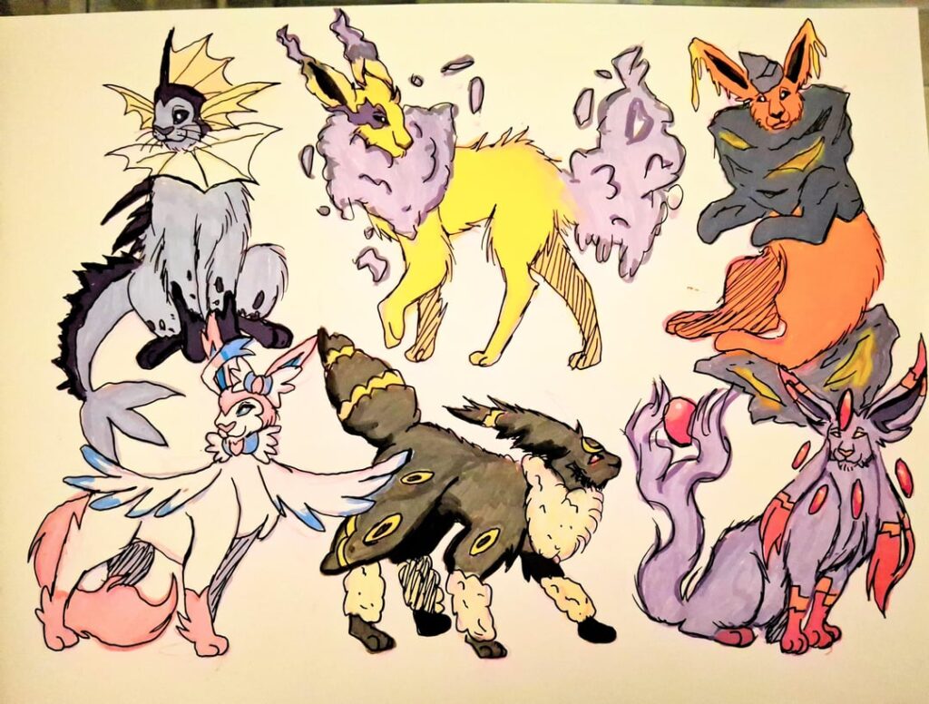 Mega Eeveelutions designs.