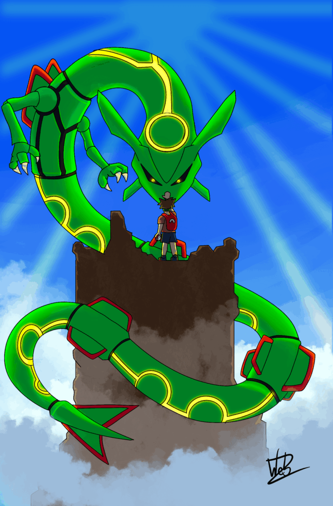 Rayquaza Fanart for a TCG project im doing