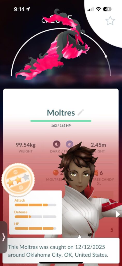 Auto Caught Galarian Moltres