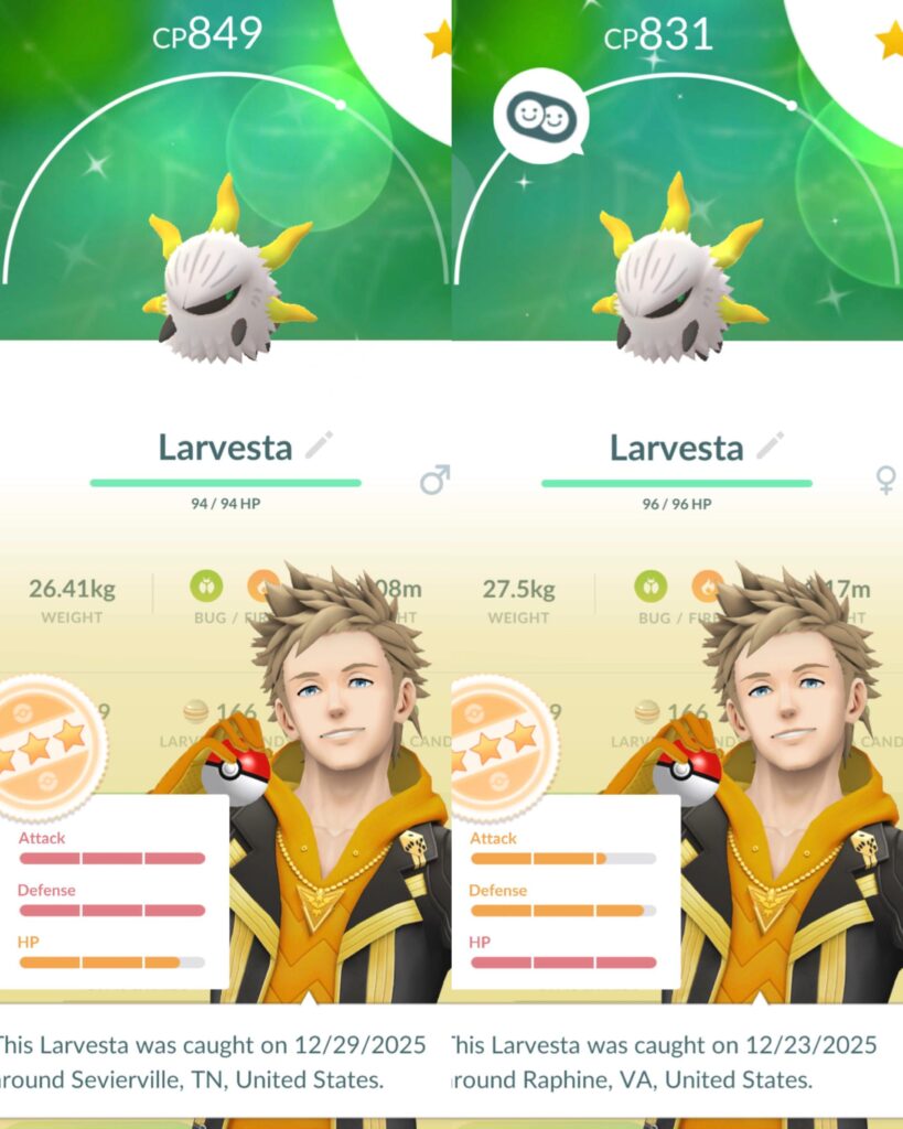 What are the odds of hatching TWO shiny Larvesta in one week?